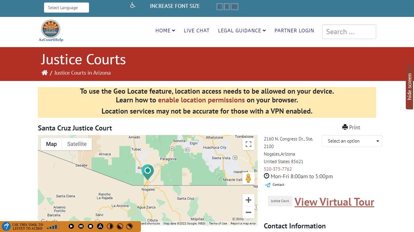 Santa Cruz Justice Court - AzCourtHelp